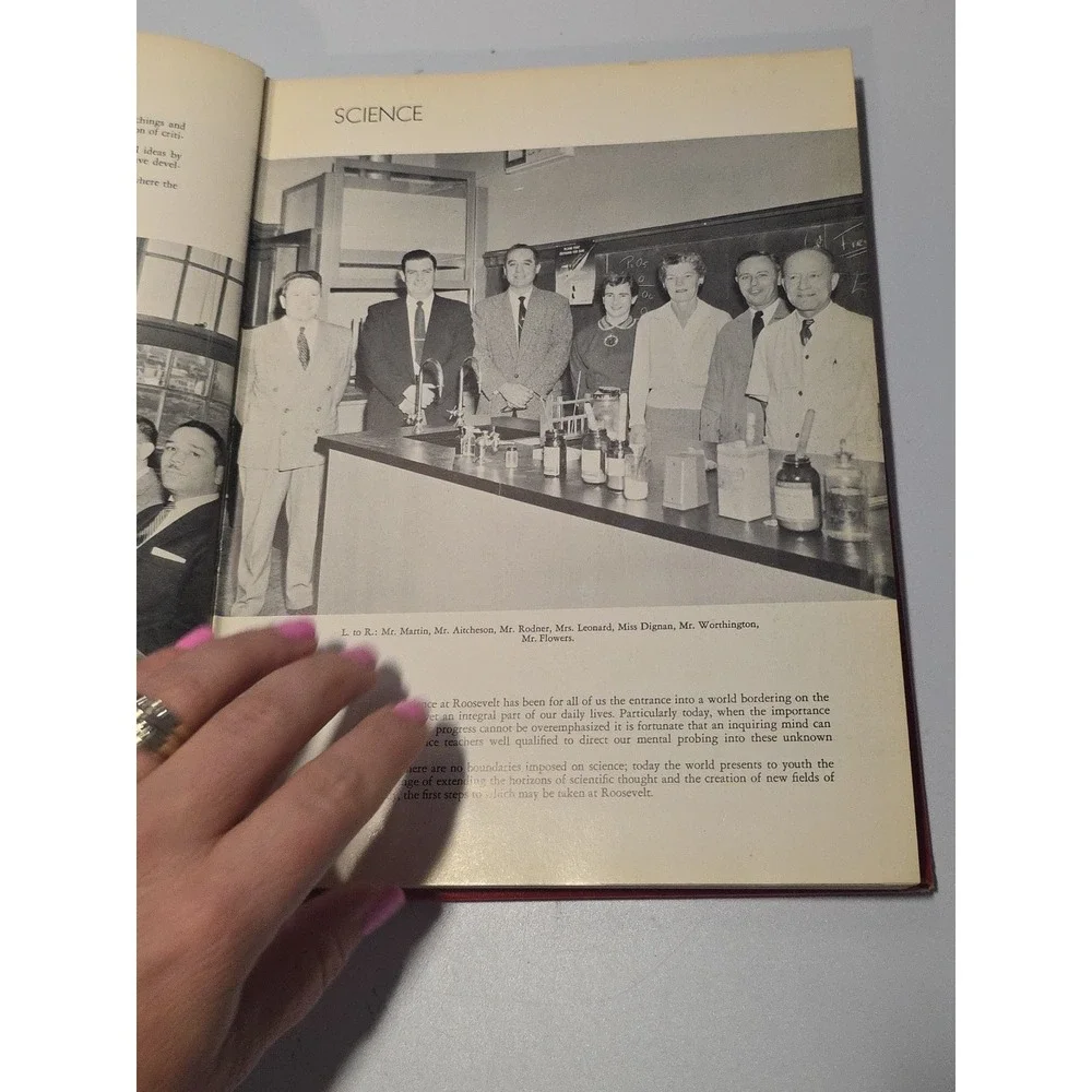 VINTAGE 1955 ROOSEVELT HIGH SCHOOL YEARBOOK L'ENVOI YONKERS‎ NEW YORK HARDBACK